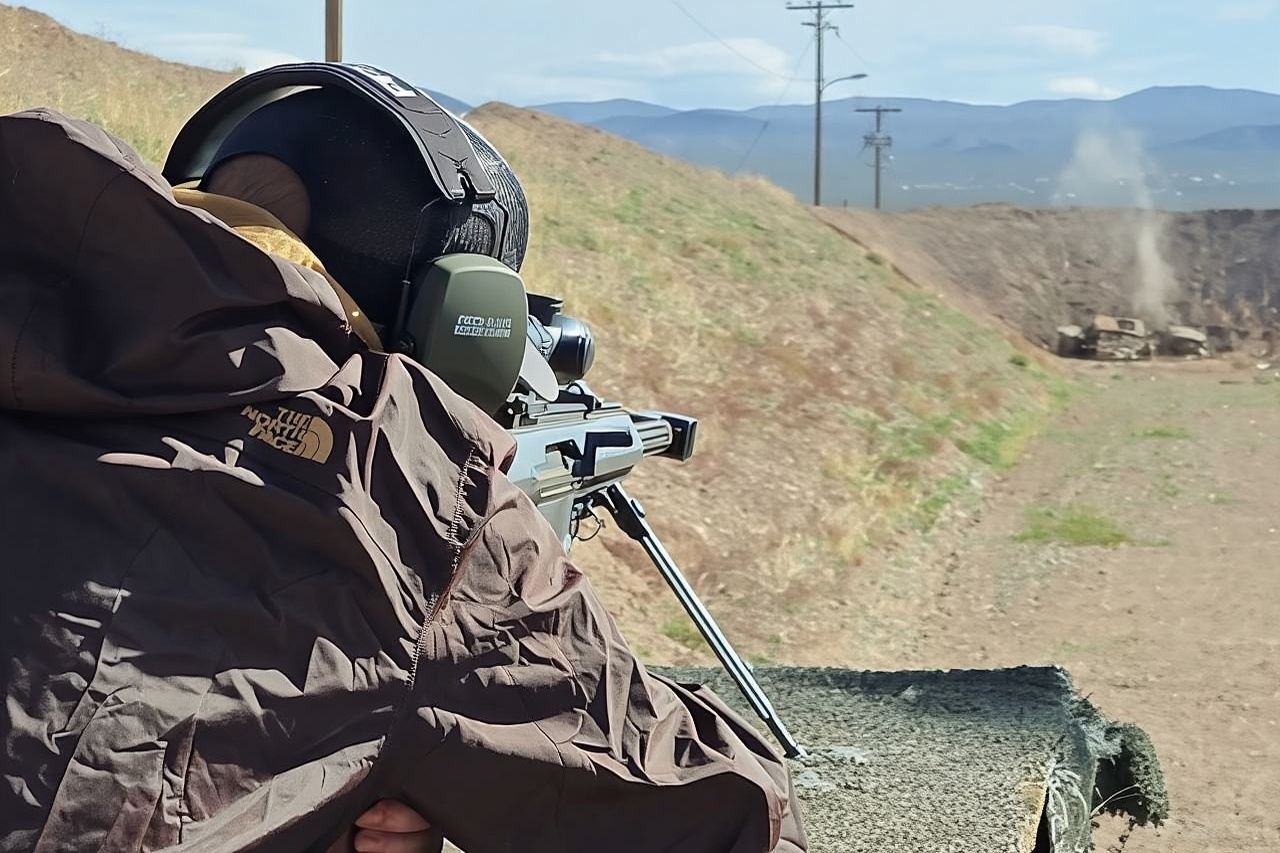 Esperienza di tiro all'aperto con trasferimento e pranzo a Las Vegas