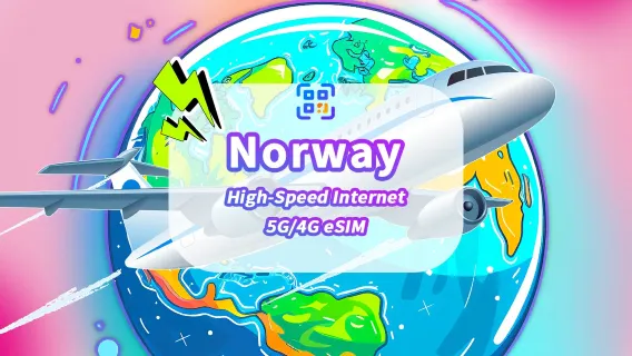 Norway eSIM | 5G/4G | Data berkecepatan tinggi | 24 jam | 1-30 hari | Kode QR