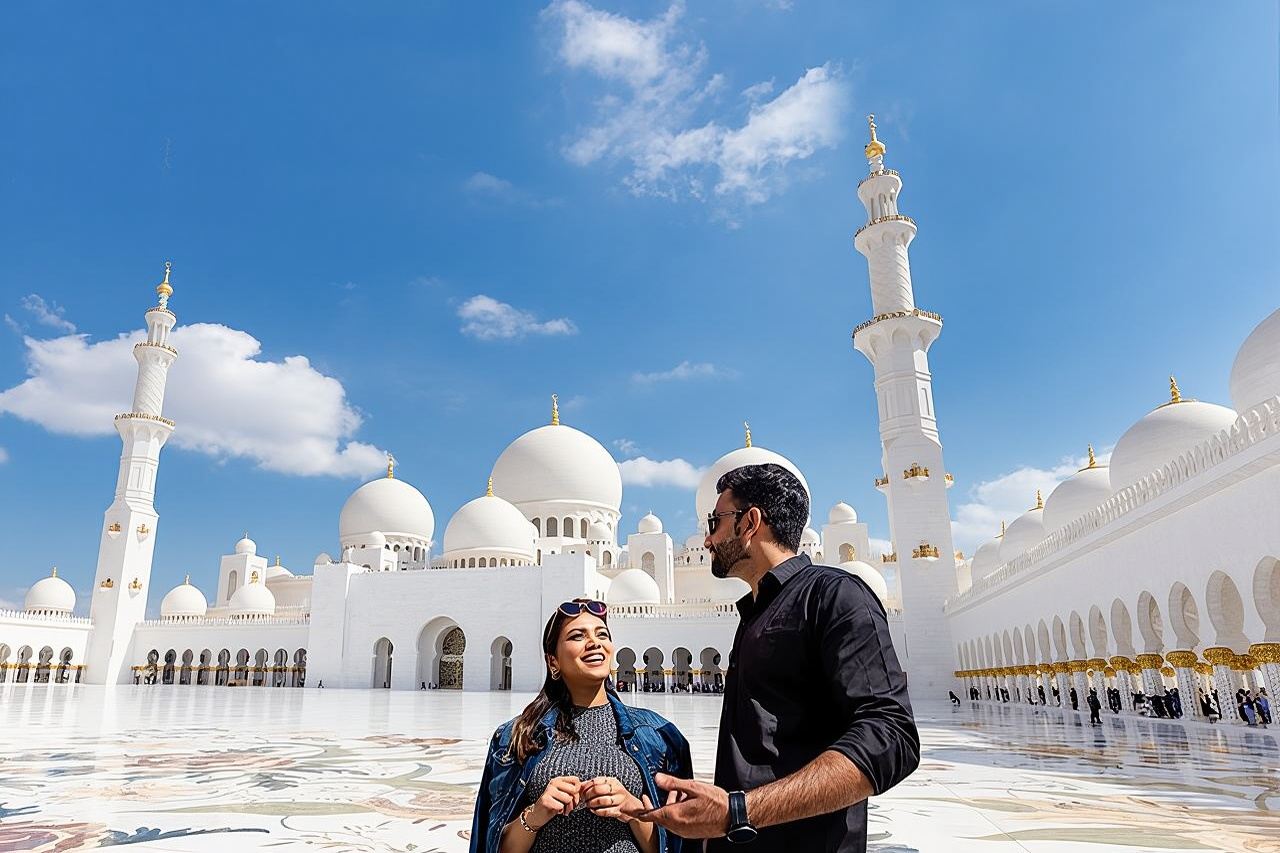Excursión de un día completo por la ciudad de Abu Dabi con visita a la Mezquita Sheikh Zayed