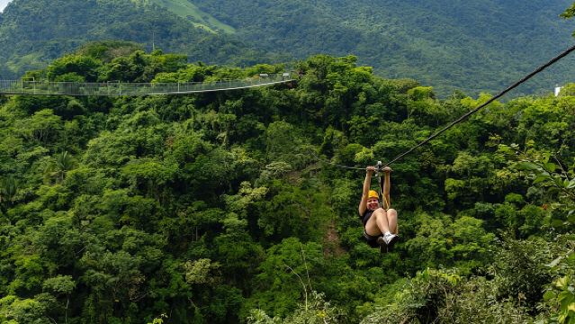 Puerto Vallarta's Best Canopy Zipline + Jorullo Bridge walk!