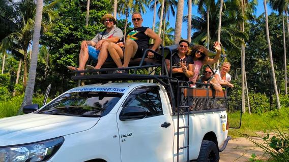 Koh Samui 4X4 off-road island adventure tour: Hin Ta Hin Yai + Na Muang waterfall 1-day tour