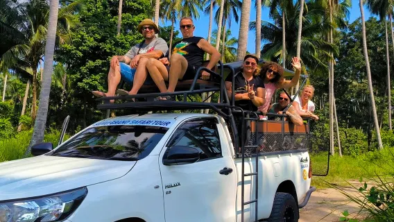 1-day tour to Koh Samui 4×4 off-road island adventure: Hin Ta and Hin Ya + Na Muang waterfall by Trip from 1,389 THB