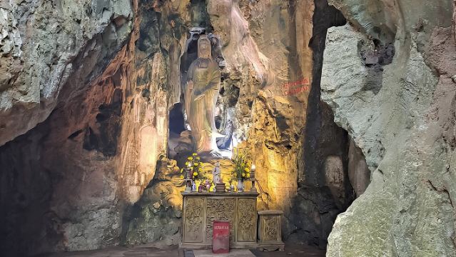 Marble Mountains -Caves - Lady Buddha at Monkey Mountain