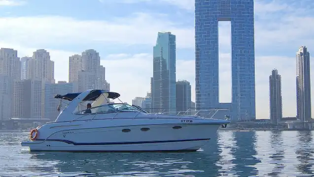 杜拜：乘坐34英尺遊艇的私人遊艇巡航