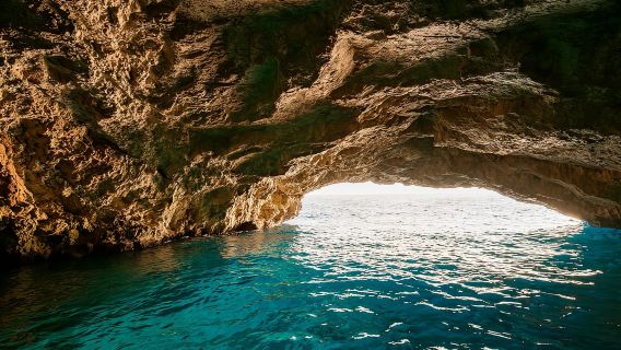 Tivat: Blue Cave and Old Submarine Tunnel Speedboat Tour