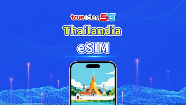 Thailandia truemove 5G eSIM | Pacchetto dati totale/Dati illimitati | 1–30 giorni | Fatturazione 24 ore | Codice QR