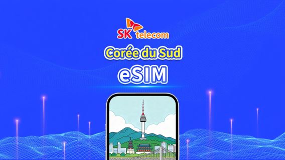 Corée du Sud SKT 4G eSIM | Données illimitées · Accès complet à AI et TikTok | 1–90 jours | Facturation sur 24 heures | QR Code