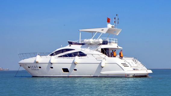 【珠海遊艇】珠海遊艇出海68英尺3層豪華遊艇包船出海+KTV+出海海釣登島海鮮之旅（可按小時/天/過夜租賃）