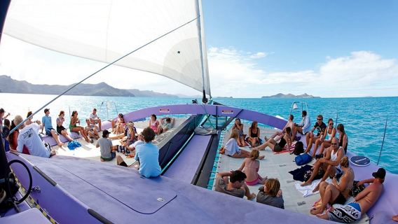 Whitsunday Islands Whitehaven Beach Camilla Purple Sailing one-day tour Hill Inlet Lookout + Lunch