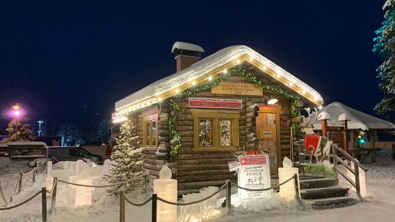 Деревня пожилой человек: катание на оленьих и хаски-упряжках, а также посещение фермы снегоходов в Финляндии (туда и обратно/в обе стороны из Рованиеми)
