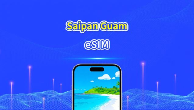 Saipan + Guam eSIM | Nopea data | 5G/4G | Päiväpaketti/datapaketti | 1–30 päivää | Luonnollinen päivälaskutus | QR-koodi