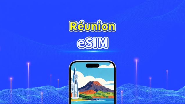 Réunion eSIM | Höghastighetsdata | 4G | Dagspaket/Datapaket | 24-timmars fakturering | 1-30 dagar | QR-kod