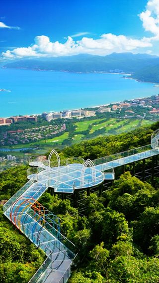 Private car transfer | Yalong Bay Tropical Paradise Forest Park + sightseeing bus + suspension bridge + cinema + glass bridge