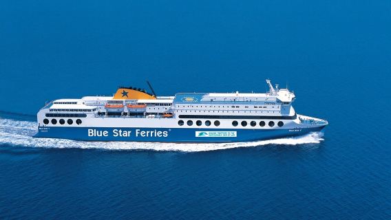 กรีซ ตั๋วเรือ เอเธนส์ - ซานโตรินี เรือช้า Blue Star ทางเลือก เที่ยวเดียว/ ไป-กลับ