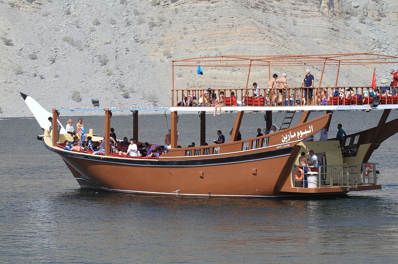 Full-day Khasab Fjord Cruise in Musandam, Oman with Snorkeling, Dolphin Watching, and Instagram Swing