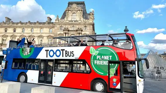 Paris Tootbus Hop-On Hop-Off Bus Tour (Optional Cruise)