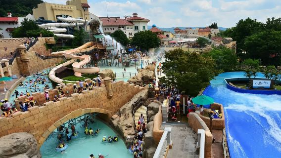 Biglietto del bus per Everland con andata e ritorno da Seoul (opzioni di partenza da diverse fermate: Stazione di Myeongdong, Ingresso di Hongdae, Municipio, Stazione di Seoul)