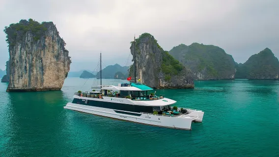 Halong Bay & Lan Ha Bay Luxury Day Cruise by The Halong Catamaran