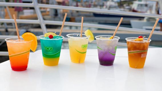 オアフ島:ライブDJ付きプレミアムワイキキサンセットパーティークルーズ