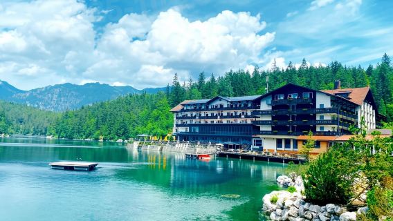 Garmisch village in Munich, Germany + Zugspitze + Eibsee Lake