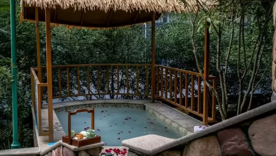 溫泉+觀音堂滑雪+五星安吉美林度假村住宿1晚+雙早