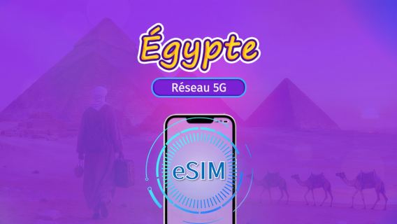 Égypte | 4G/5G eSIM | Forfaits journaliers/forfaits data | Facturation sur 24 heures | 1-30 jours | code QR