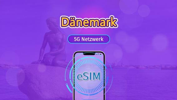Dänemark | 5G/4G eSIM | Gesamtpaket | 24-Stunden Abrechnung | 7–30 Tage | QR-Code