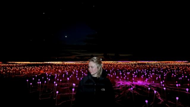 Uluru: Field of Light Sunrise Tour with Hot Drinks