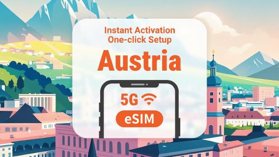 النمسا | eSIM 5G | تغطية شبكة مزدوجة | يدعم ChatGPT وTikTok | خيارات باقات متنوعة من 1-30 يومًا | شراء واستخدام فوري | رمز QR