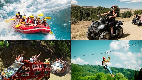 ( 4 in 1 ) Combo Rafting Quad & Jeep & Zipline : Köprülü Canyon