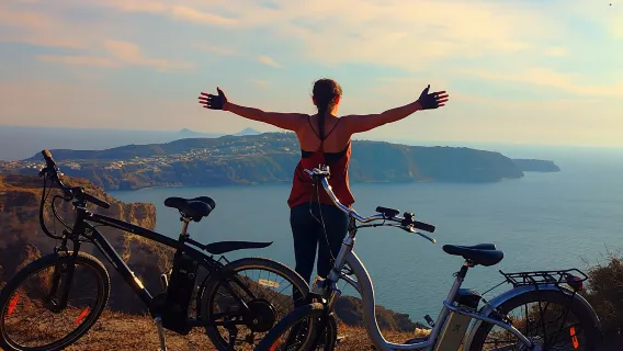 Guided e-bike tour in Santorini