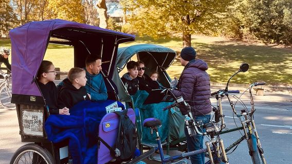 1 or 2 hour Central Park Pedicab Tour.