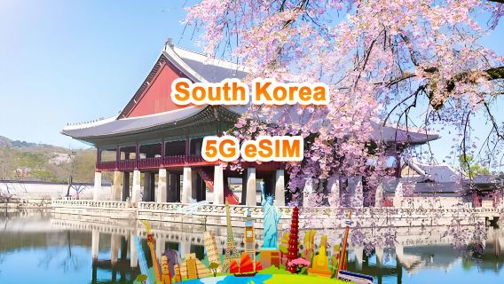 South Korea 5G eSIM | Daily package/Total package | 1-30 days | 24-hour billing | QR code