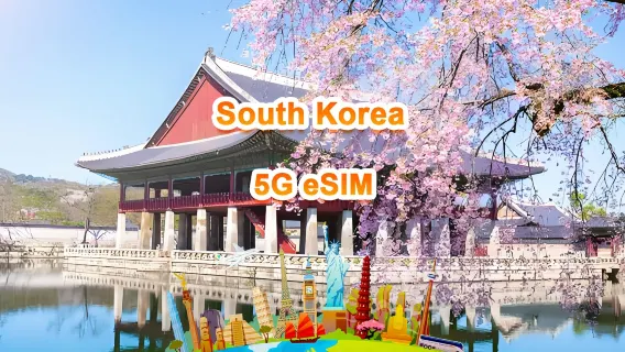 South Korea 5G eSIM | Daily package/Total package | 1-30 days | 24-hour billing | QR code