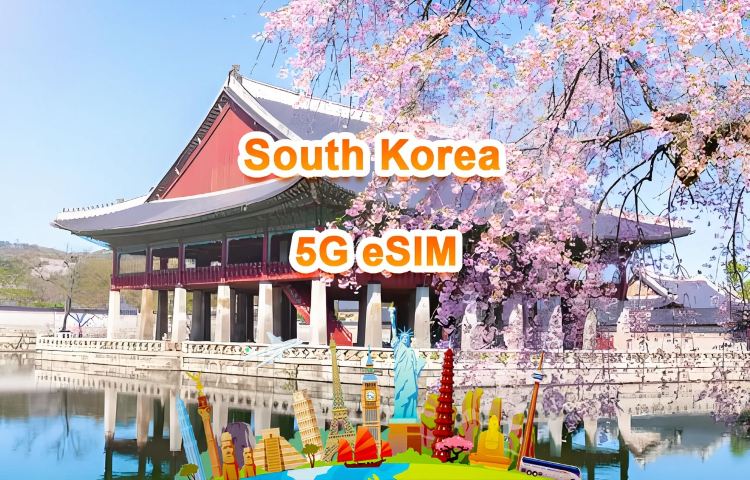 韓国 5G eSIM | デイリーパッケージ/トータルパッケージ | 1～30日間 | 24時間課金 | QR code