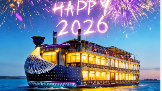 Croisière nocturne sur le Nil au Caire en Égypte avec buffet dîner, spectacle de danse du ventre et danse tournante sur le bateau Pharaoh