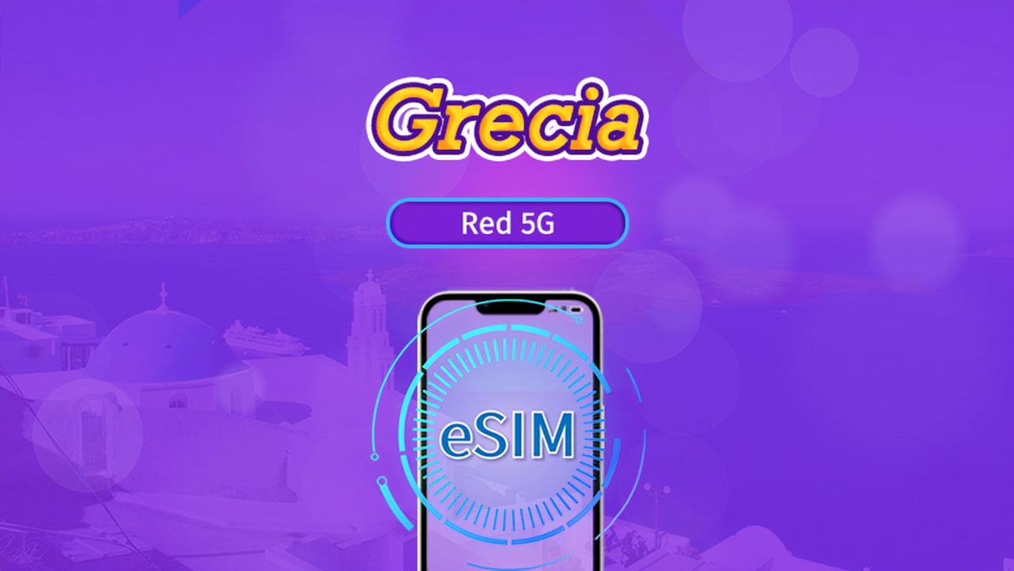 Grecia | eSIM 5G/4G | Plan Completo | Facturación cada 24 horas | 7-30 días | Código QR
