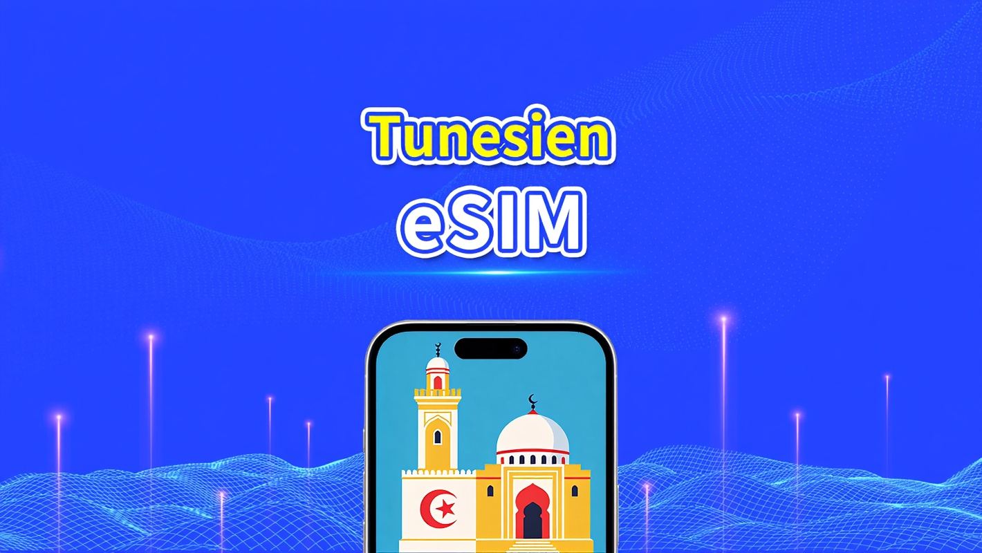 Tunesien eSIM | 4G | Tages-/Gesamt-Datenpaket | 1–30 Tage | 24-Stunden-Abrechnung | QR-Code