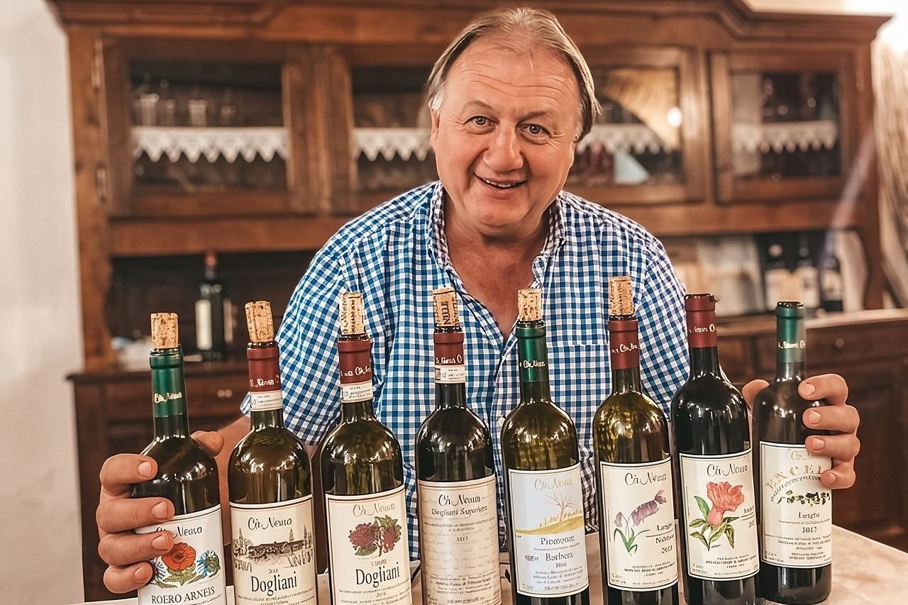 Cata de 7 vinos de las Langhe y visita a la bodega.