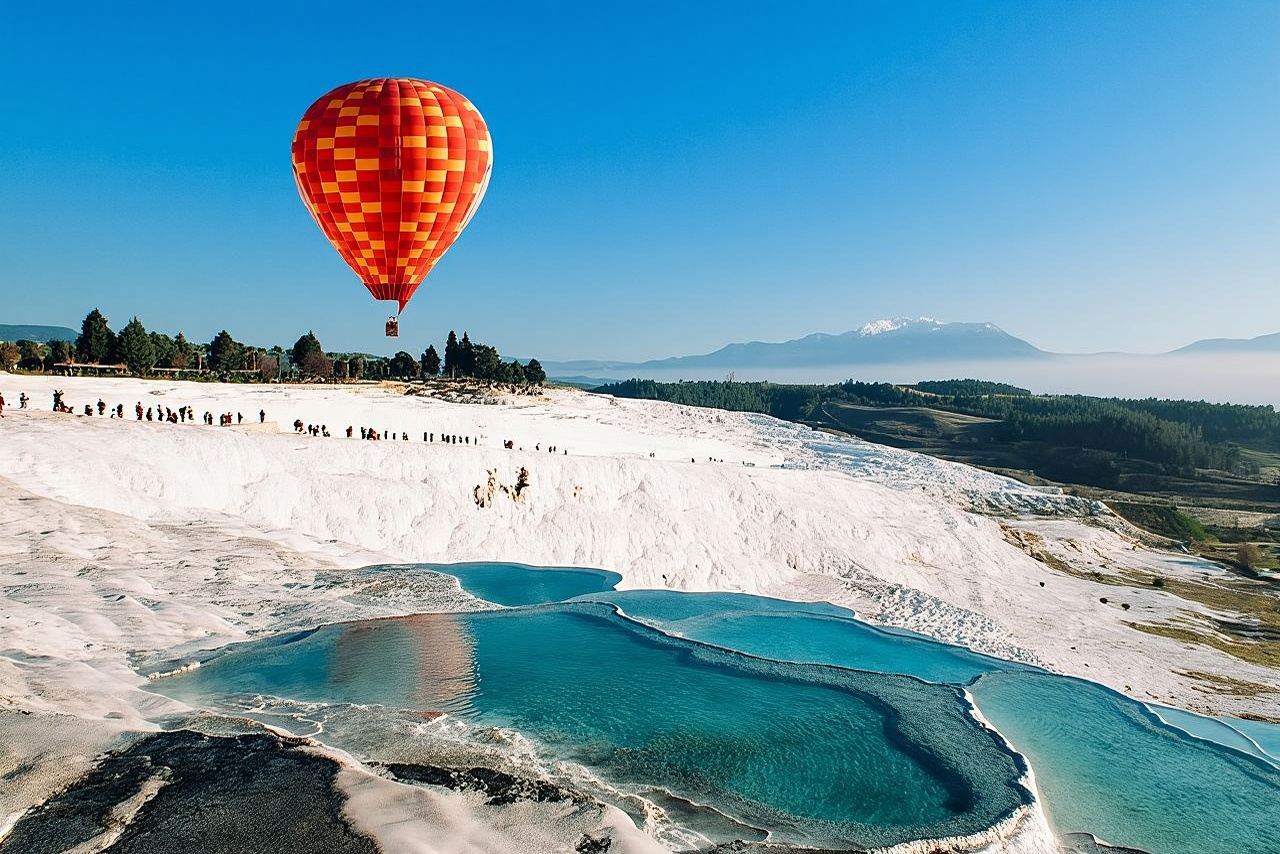 Da Antalya: gita di un giorno a Pamukkale con volo in mongolfiera facoltativo