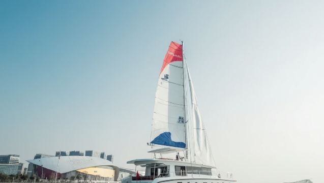 【蘇州遊艇】蘇州太湖55英尺豪華雙體帆船遊艇包船出遊