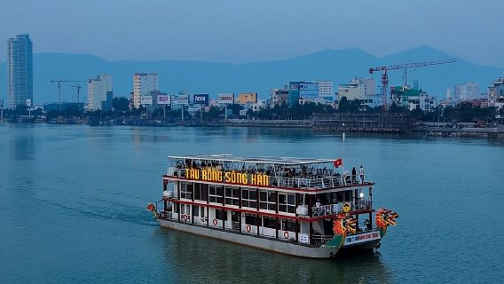Da Nang Night Foodie Tour City and Han River Cruise By Private