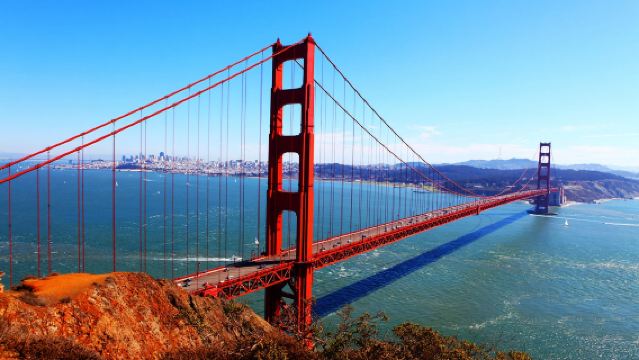美國舊金山金門大橋+漁人碼頭+舊金山藝術宮+九曲花街【中文包車】