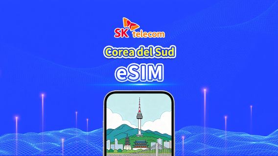 Corea del Sud SKT 4G eSIM | Dati illimitati · Accesso completo ad AI e TikTok | 1–90 giorni | Fatturazione ogni 24 ore | QR Code