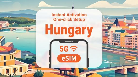 eSIM المجر 5G | شبكتان • جميع تطبيقات الذكاء الاصطناعي وTikTok | 1–30 يومًا | QR Code
