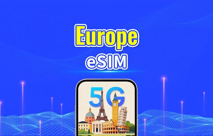Europe 5G eSIM | Fully Supports AI & TikTok | Daily/Total Data Package | 1–30 Days | 24-Hour Billing | QR Code