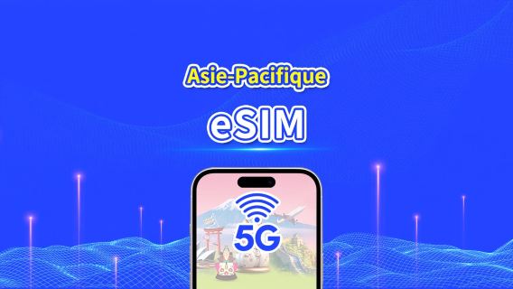 Asie-Pacifique | 5G/4G | Forfait de données quotidien/total | 1–30 jours | Facturation 24h | Code QR