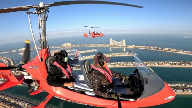 Дубай: вводный полет на автожире