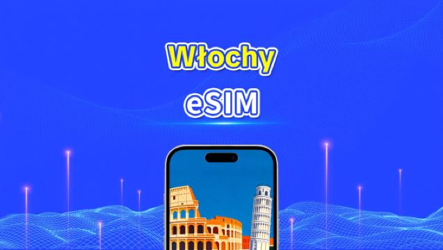 Włoska eSIM | Szybki transfer danych | 5G/4G | Pakiety dzienne/pakiety danych | 24 godziny | 1-30 dni | Kod QR