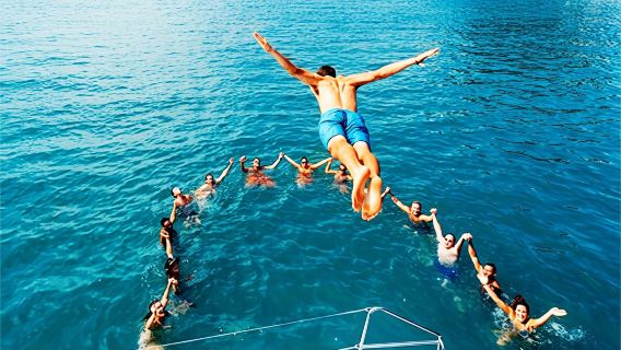 Lawatan Sehari Nha Trang Selam Skuba + Memancing + BBQ Makanan Laut Udang + Luncur Papan Dayung [Kapal Besar Dua Tingkat]